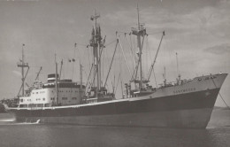 Delcampe - GANYMEDES Cargo Ship Postcard Size Real Photo #SDM338 - Comercio