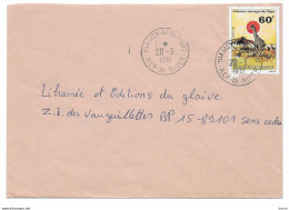 Delcampe - Niger 1981, Lettre De NIAMEY AEROPORT, Théme Giraffe (SN 1032) - Niger (1960-...)