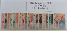 Delcampe - Année Complète 1947 Neuf ** Gomme D'Origine, Cote: 35 €, Vendu à 10% De La Cote  TTB - 1940-1949