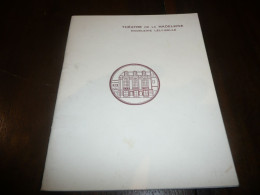 Delcampe - PROGRAMME THEATRE DE LA MADELEINE LELY BRULE CARLOS ET MARGUERITE J. BERNARD LUC AUMONT HANIN RICH + - Programma's