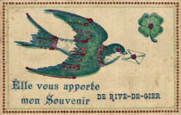 Delcampe - M1709 - Elle Vous Apporte Mon Souvenir De RIVE De GIER - D42 - Rive De Gier