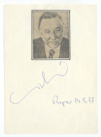 Delcampe - LUIS CORVALAN - Original Autograph From 1977 - Chile Prominent Communist Politician - Politiek & Militair