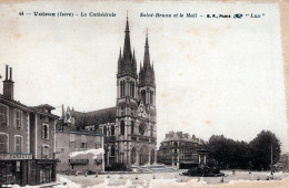 Delcampe - VOIRON (38) - La Cathédrale Saint-Bruno Et Le Mail - CPA - Non Circulée - Voiron