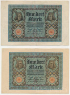 Delcampe - Német Birodalom 1920. Weimari Köztársaság 100M Nyolcjegyű Sorszámmal (3x) T:F-VG German Empire 1920. Weimar Republic 100 - Non Classés