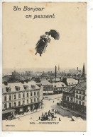Delcampe - Commentry (03) : CP Surréaliste Femme Volant Avec Un Parapluie Au Dessus D'une Place Env 1910 (animé) PF. - Commentry
