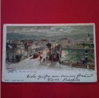 Delcampe - LINZ A.D.BRUCKE MIT URFAHR ILLUSTRATEUR - Linz