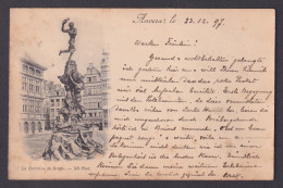 Delcampe - Vintage Postcard Belgium Antwerp Brabo Fountain 1897 - Antwerpen