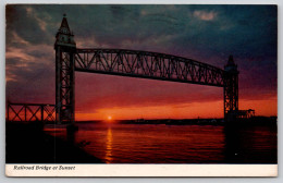 Delcampe - Buzzards Bay Railroad Bridge Over Cape Cod Canal Massachusetts Carte Postale Postcard - Cape Cod