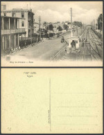 Delcampe - Egypt Old Postcard Suez, Way To Arbaeen, Railway Station Railroad & Street Scene - Sonstige & Ohne Zuordnung