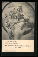 Delcampe - Künstler-AK München, XV. Deutsches Bundesschiessen 1906, Die Alte Liesl Mit Kindern - Jagd