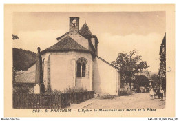 Delcampe - BAIP12-1368-12 - SAINT-PARTHEM - L'église Le Monument Aux Morts Et La Place - Sonstige & Ohne Zuordnung