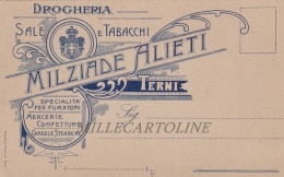 Delcampe - TERNI - Testatina Drogheria Sale E Tabacchi Milziade Alieti - Terni