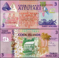 Delcampe - Cook Islands  1992 Banknotes  3 Dollar  Banknote  UNC P-7 - Cook