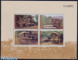 Delcampe - Thailand 1992 Wooden Cars S/s, Mint NH, Transport - Coaches - Diligences