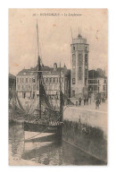 Delcampe - Dunkerque – Le Lenghenauer, Navire Et Beffroi – CPA France - Dunkerque