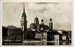 Delcampe - Passau, Blick Auf Dom Und Rathaus Vom Linken Donauufer Aus - Passau