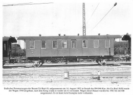Delcampe - Passenger Train Wagon Badischer Personenwagen Cid Bad-10 In 1952 Postcard - Eisenbahnen