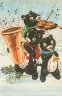 Delcampe - CHATS Musiciens 60 (scan Recto-verso)MA2111Bis - Cats