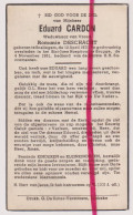 Delcampe - Devotie Doodsprentje Overlijden - Eduard Cardon Wedn Romanie Deschacht - Snellegem 1870 - Brugge 1951 - Todesanzeige