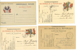Delcampe - Correspondance Des Armées De La République - Lot De CPA - Cachhet T&P 49, 127,, (129824) - Weltkrieg 1914-18