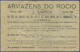 Delcampe - Portugal 1921 - Armazens Do Rocio. Fanqueiro, Retrozeiro, Malhas, Gravataria... Lisboa -||- Invoice (See Back) - Portugal