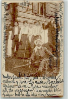 Delcampe - Wandergruppe Auf Einer Berghütte AK Wandern 1903 Gebrauchsspuren - 39179745 - Sonstige & Ohne Zuordnung