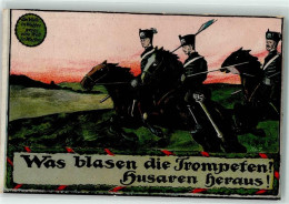 Delcampe - Was Blasen Die Trompeten ? Husaren Heraus ! Wohlfahrtskarte Rotes Kreuz ... - 39194924 - Sonstige & Ohne Zuordnung