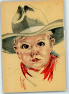 Delcampe - Cowboy Hut Porträt Kind Künstlerkarte - 39185334 - Sonstige & Ohne Zuordnung