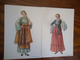 Delcampe - GREECE POSTCARDS 2   COSTUMES WOMENS - Griechenland