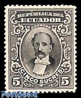 Delcampe - Ecuador 1901 5s, Stamp Out Of Set, Unused (hinged) - Ecuador