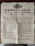 Delcampe - DOC 1789 ASSEMBLÉE DES TROIS ETATS SENECHAL D'AUCH/MARQUIS D ANGOSSE - Documenti Storici