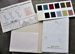 Delcampe - Catalogue PRET A PORTER Avec ECHANTILLONS TISSUS Et LAINES Fourrures, Robes Ensembles - DESSINS MODE 80/81 - Mode