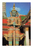 Delcampe - The Great Giant, Temple Du Bouddha D'Émeraude, Bangkok — CPA — Thaïlande - Thaïland
