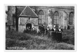 Delcampe - Kerkuitgang Zoutelande, Sortie De L'église, CPA, Pays-Bas - Zoutelande