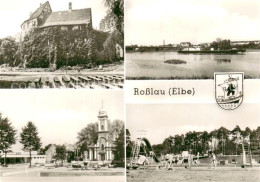 Delcampe - Rosslau Elbe An Der Burg Elbepartie Schwimmbad Schillerplatz - Dessau