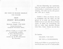 Delcampe - Jozef GILLIJNS — Né à Gooik — Décédé à Zuun (Sint-Pieters-Leeuw) Né : 19 Avril 1898 Décédé : 4 Septembre 1963 Âge : 65 A - Todesanzeige