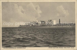 Delcampe - BORKUM Nordseebad Niedersachsen Blick Auf Die Insel Von See Aus - Borkum