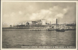 Delcampe - BORKUM Nordseebad Niedersachsen Von Seeseite Segelbuhne Und Zeltstrand - Borkum