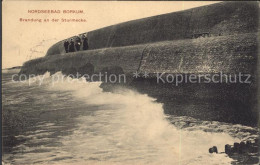 Delcampe - BORKUM Nordseebad Niedersachsen Brandung An Der Sturmecke - Borkum