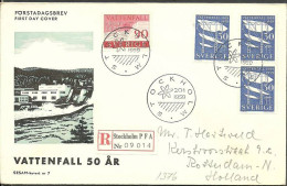 Delcampe - Sweden 1959 Mi Adr446-447 FDC (FDC ZE3 SWDadr446-447a) - Electricité