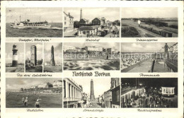 Delcampe - BORKUM Nordseebad Niedersachsen Dampfer Westfalen Bahnhof Duenenexpress Promenad - Borkum