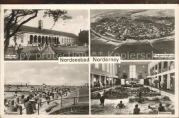 Delcampe - Norderney Nordseebad Kurhaus Wellenbad Weststrand Fliegeraufnahme - Norderney
