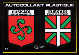 Delcampe - PAYS BASQUE , EUSKADI , Blason Adhésif, Autocollant Plastique, Ville Et Provinces De France - Sonstige