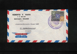 Delcampe - Ecuador Interesting Airmail Letter To Germany - Ecuador