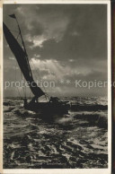 Delcampe - BORKUM Nordseebad Niedersachsen Seestimmung Segelboot - Borkum