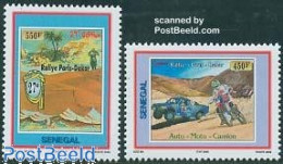 Delcampe - Senegal 2005 27th Paris-Dakar Rallye 2v, Mint NH, Sport - Transport - Autosports - Automobiles - Motorcycles - Voitures