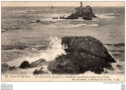 Delcampe - LA POINTE DU RAZ  Les Récifs Gorlé, Gorlegriez Et Gorlebetta, Qui Porte Le Phare De La Vieille...... - La Pointe Du Raz