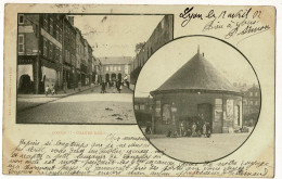 Delcampe - Longwy, 2 Vues - Grande Rue & Puits (animation, Affiches) Circulé 1902, Précurseur - Longwy