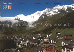 Delcampe - Saas-Fee Mit Alphubel Taeschhorn Dom Lenzspitze - Sonstige & Ohne Zuordnung