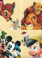 Delcampe - "The Art Of Disney. Friendship" Lot Of 4 American Stamped Postal Cards. 10 X 15 Cms. - Sonstige & Ohne Zuordnung